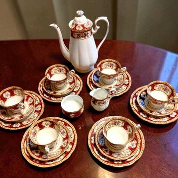 Royal Albert - Koffieservies voor 6 (21) - Lady Hamilton -