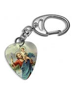 Plectrum sleutelhanger Heilige Christoffel, Verzamelen, Ophalen of Verzenden, Nieuw, Gebruiksvoorwerp