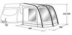 Outwell Caravanvoortent Mirage 300SA, Ophalen of Verzenden, Nieuw, Outwell