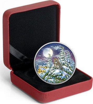 Canada. 30 Dollars 2017 Animals in the Moonlight - Owl , 2