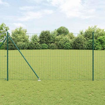 vidaXL Euro-hek met grondpennen 10 x 1,6 m PVC-Coated Staal, Tuin en Terras, Verzenden, Nieuw, IJzer