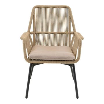 Eetkamerstoel  Aluminium Beige - Kuipstoel Beige - Stoel, Huis en Inrichting, Stoelen, Ophalen of Verzenden, Nieuw