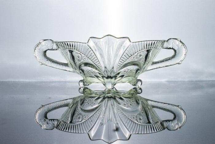 Brockwitz - Schaal - Glas - serpentenschaal, Antiek en Kunst, Kunst | Designobjecten
