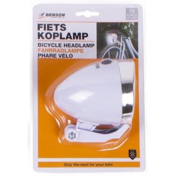 Benson Fietskoplamp - 2 LEDs - Inclusief Batterijen - Wi..., Ophalen of Verzenden, Nieuw