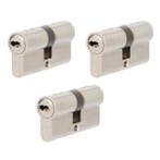 Deurbeslag | Cilinder | Nemef NF4 | 30/30 mm | 3 stuks, Verzenden, Nieuw