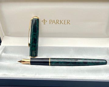 Parker - Sonnet Green Marbled - Vulpen, Nieuw