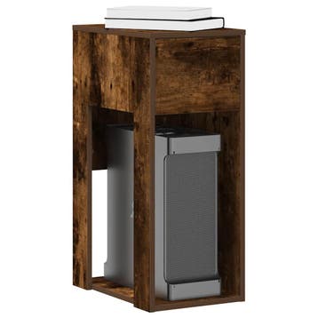 vidaXL Computertorenstandaard met lade 30x44x74 cm gerookt, Huis en Inrichting, Verzenden, Nieuw