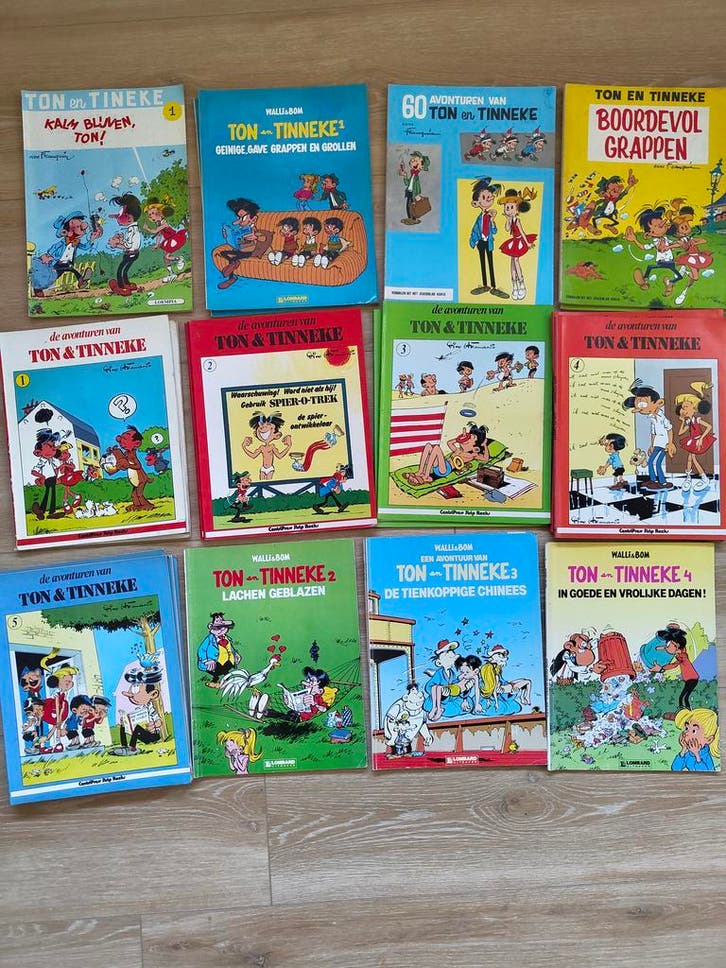 Ton en Tinneke strips - Ton en Tineke stripboeken - Franquin, Boeken, Stripboeken, Gelezen, Complete serie of reeks, Verzenden