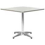vidaXL Tuintafel 80x80x70 cm aluminium zilverkleurig, Tuin en Terras, Verzenden, Nieuw, Metaal