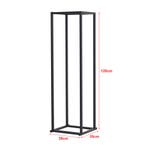 [en.casa] Brandhout rek Tibro houtopslag 35x35x120 cm zwart, Tuin en Terras, Haardhout, Verzenden