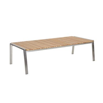 *WOONWINKEL* Brafab Naos RVS Tuin Salontafel Met Teakhout, Verzenden, Nieuw