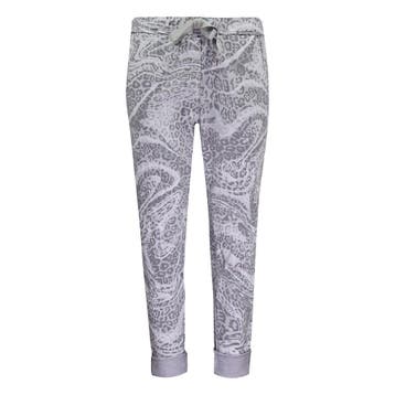 Heartkiss • grijze broek luipaard • S, Verzenden, Maat 36 (S), Grijs, HeartKiss