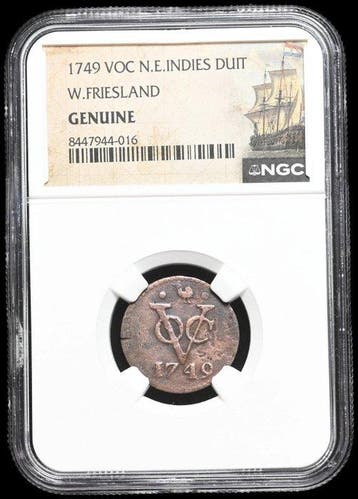 Nederlands-Indië, West-Friesland. VOC Duit 1749 (Zonder