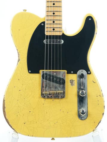 Del Tone 50s T Style Butterscotch Abachi Heavy Aged, Ophalen of Verzenden, Nieuw, Solid body
