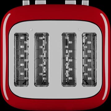 KitchenAid 5KMT4109EER - Broodrooster - Rood - 4 Sleuven - 7, Ophalen of Verzenden, Nieuw, KitchenAid