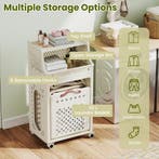 LIVSK Wasmand op Wieltjes - Opvouwbaar met Bovenste Plank en, Verzenden, Nieuw