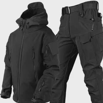 Waterdichte Heren Tactical Set: Softshell Jas & Fleece Cargo, Verzenden, Nieuw