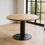 Stalen tafelonderstel zwart kolom met grondplaat Ø 60 cm en, Ophalen of Verzenden, Nieuw