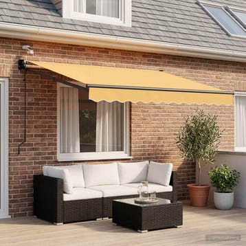 vidaXL Elektrisch Uittrekbaar Zonnescherm Zand, Verzenden, Nieuw