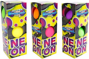 Neon knijpballen - Fidget toys stressbal voor de hand - 3, Ophalen of Verzenden, Zo goed als nieuw
