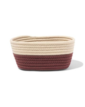 HEMA Mand 23x11cm touw beige-bruin, Huis en Inrichting, Verzenden, Nieuw