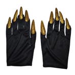Handschoenen met glitterklauwen goud, Verzenden, Nieuw