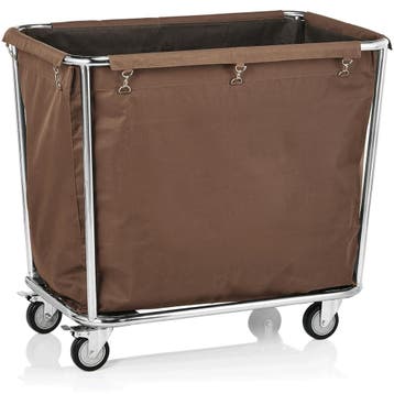 Linnenwagen | RVS/Polyester | Incl. Waszak | Wielen (Geremd), Verzenden, Nieuw in verpakking