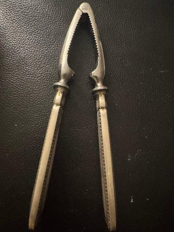 Notenkraker - Zilver - Decoratieve zilveren notenkraker, 20e