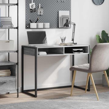 vidaXL Bureau Grijs Sonoma Bewerkt hout 100 x 50 x 75 cm, Huis en Inrichting, Verzenden, Nieuw