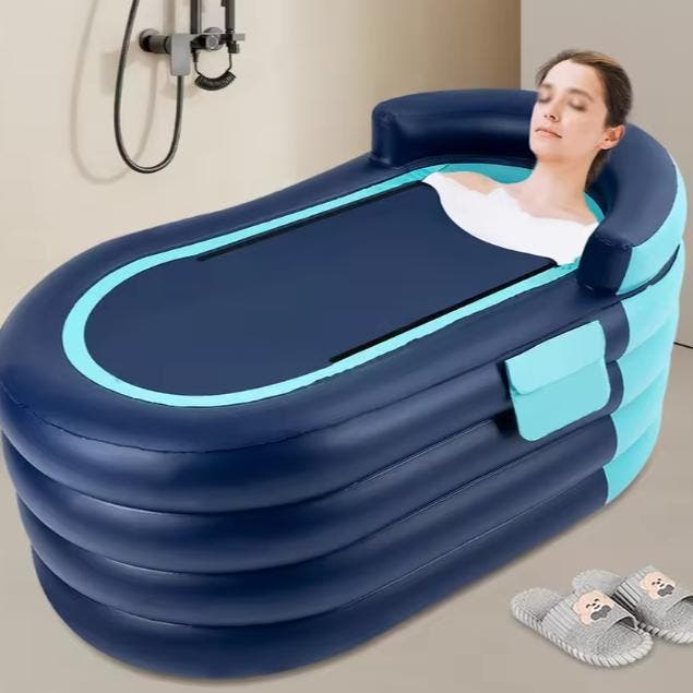 Groot zwembad met ergonomische rugleuning en oplaadbare pomp, Tuin en Terras, Zwembaden, Nieuw, Verzenden