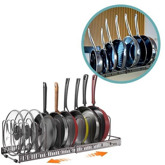 Nexxt Pannen Organiser - Verstelbaar, Huis en Inrichting, Keuken | Keukenbenodigdheden, Nieuw, Verzenden