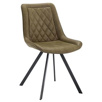 Stoelen | JORIS | Leer/Metaal | Moss | Zwarte Poten | Indoor, Verzenden, Nieuw in verpakking