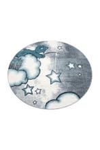 Rond Kindervloerkleed | Kids | Beer | Blauw | 120x120 cm, Verzenden, Nieuw