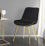 STOEL PARIS NERA/GOUD SET 2 STUKS CM 51X59X79, Ophalen of Verzenden, Nieuw