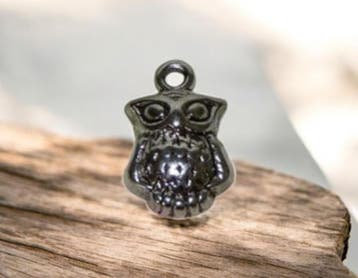10 x Metalen bedel van een uil, antiek zilverkleur, afm...., Ophalen of Verzenden, Nieuw, Bedel