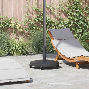 vidaXL Parasolvoet 24.45 kg Donkergrijs Rond Verstelbaar, Verzenden, Nieuw, Minder dan 1 meter, Parasolvoet