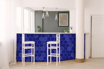 Wandtegel Cobalt Blauw 10,8x12,4cm (Muurtegels), Nieuw, Minder dan 20 cm, 10 m² of meer, Wandtegels