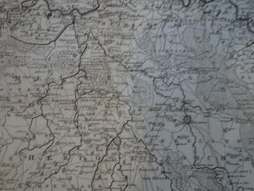 Ets kaart Meiery van s Hertogenbosch Brabant Tirion 1739, Verzenden