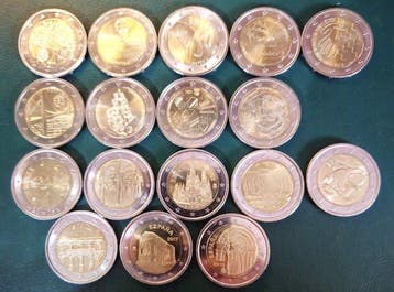 Portugal, Spanje. 2 Euro 2007/2018 (17 coins incl. 2€