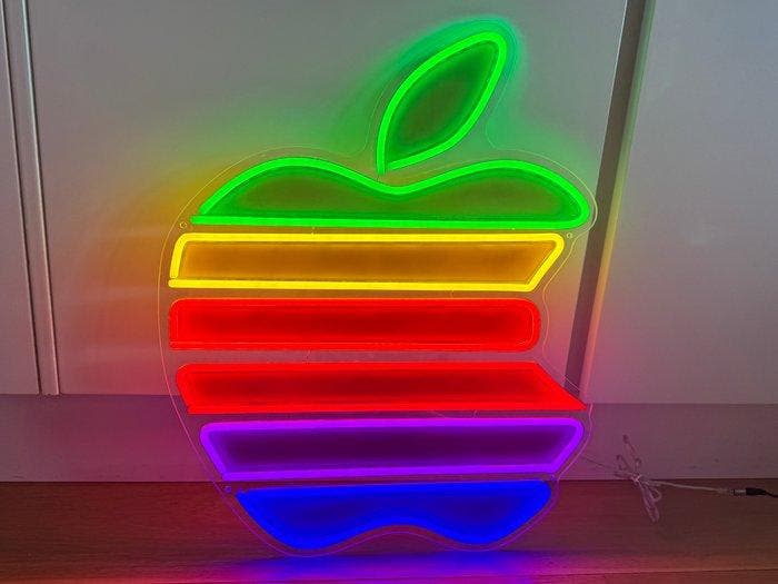 Apple - Apple Computers Logo Neon Light Box NO RESERVE -, Spelcomputers en Games, Spelcomputers | Overige Accessoires