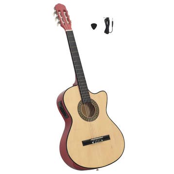 vidaXL Gitaar cutaway met equalizer 6 snaren western, Verzenden, Nieuw