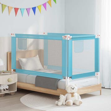 vidaXL Bedhekje peuter 150x25 cm stof blauw, Verzenden, Nieuw