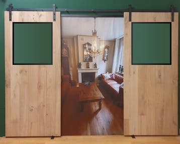 industriële schuifdeuren eikenhout, Binnendeur, Nieuw, Ophalen of Verzenden, Schuifdeur