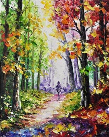 Olga Nowak (1956) - Forest walk