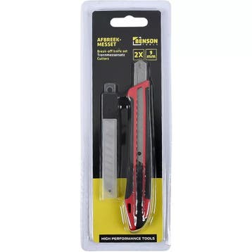 Benson Afbreekmesset 9 mm 2-delig (Snijden, Zagen & Vijlen), Ophalen of Verzenden, Nieuw
