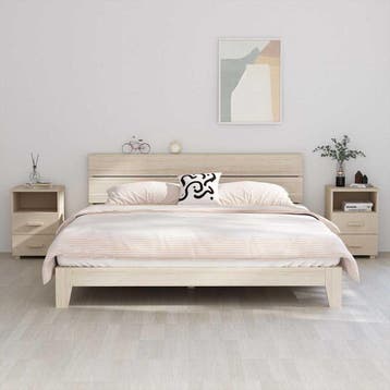vidaXL Nachtkastjes HAMAR 2 st 40x35x62 cm grenenhout, Minder dan 45 cm, Verzenden, Nieuw, 55 tot 70 cm