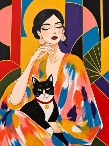 Lucía Laurent - XL - La dama del kimono, Antiek en Kunst