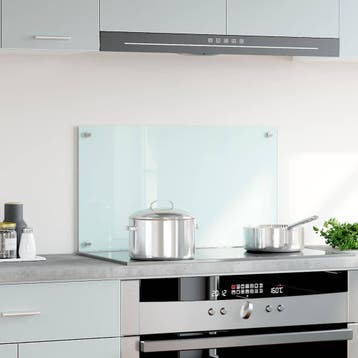 vidaXL Spatscherm keuken 70x40 cm gehard glas melkwit, Verzenden, Nieuw