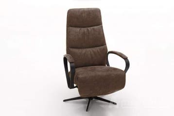 Relaxfauteuil Hitzum - relaxfauteuils - Bruin, Nieuw, Bruin, Stof