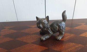 P. Chenet Foundry - Beeld, Kat - 8 cm - Brons